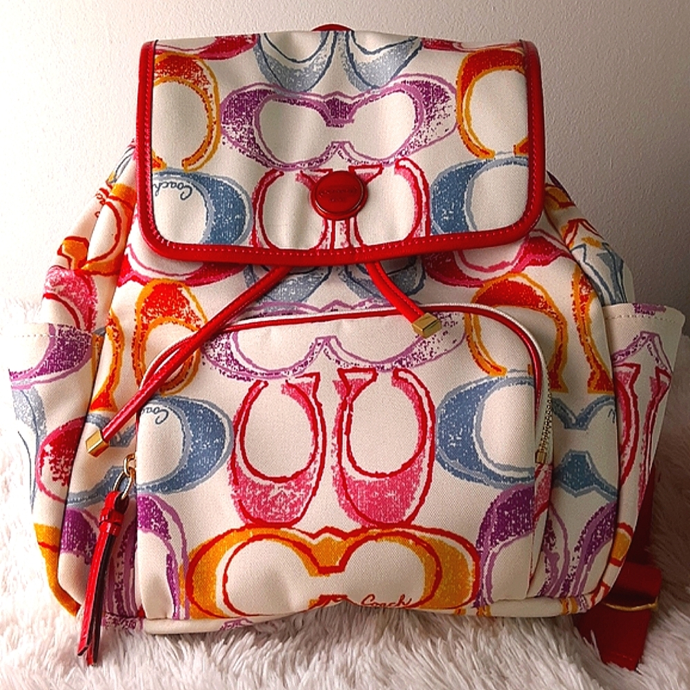Coach Scribble Backpack purse. Gently used.
